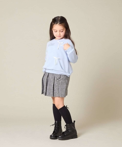 a.v.v（アーヴェヴェ）の「【大人気！追加生産/選べる素材】[110-160]レースアッププリーツスカパン（その他パンツ・キッズ・ピンク系その他/ブラック/インディゴブルー/ダークグレー/アイボリー・110/120/130/140/150/160）」の20枚目の写真