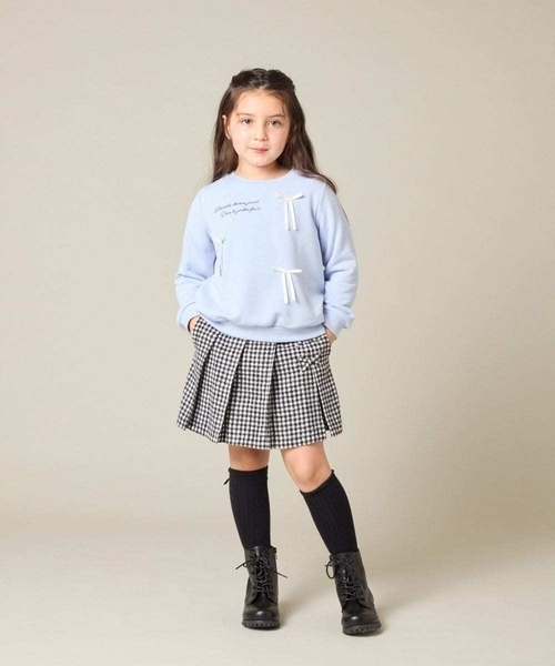 a.v.v（アーヴェヴェ）の「【大人気！追加生産/選べる素材】[110-160]レースアッププリーツスカパン（その他パンツ・キッズ・ピンク系その他/ブラック/インディゴブルー/ダークグレー/アイボリー・110/120/130/140/150/160）」の21枚目の写真