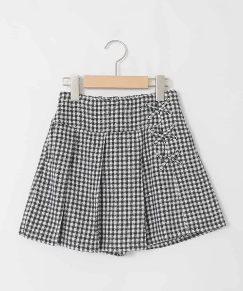 a.v.v（アーヴェヴェ）の「【大人気！追加生産/選べる素材】[110-160]レースアッププリーツスカパン（その他パンツ・キッズ・ピンク系その他/ブラック/インディゴブルー/ダークグレー/アイボリー・110/120/130/140/150/160）」の7枚目の写真