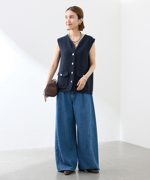 FRAMeWORK（フレームワーク）の「メタルボタンベスト（ベスト・レディース・ホワイト/ネイビー・FREE）」の18枚目の写真