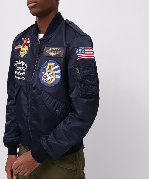 AVIREX(アヴィレックス)の「《WEB&DEPOT限定》L-2 5th AIR FORCE / L-2 フィフス エアフォース / AVIREX / アヴィレックス(MA-1・メンズ・ロイヤルブルー/セージグリーン・XX-LARGE/MEDIUM/LARGE/X-LARGE)」の13枚目の写真