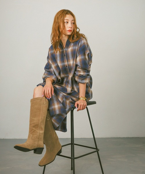 ウエスタン風ロングブーツ（ブーツ）｜BAYFLOW（ベイフロー）の