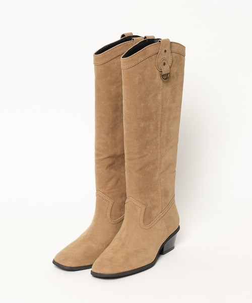 BAYFLOW（ベイフロー）の「ウエスタン風ロングブーツ（ブーツ・レディース・ブラウン/ベージュ・MEDIUM/LARGE）」の9枚目の写真