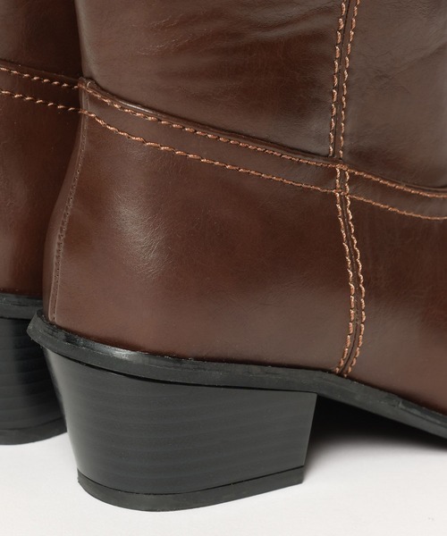 BAYFLOW（ベイフロー）の「ウエスタン風ロングブーツ（ブーツ・レディース・ブラウン/ベージュ・MEDIUM/LARGE）」の11枚目の写真