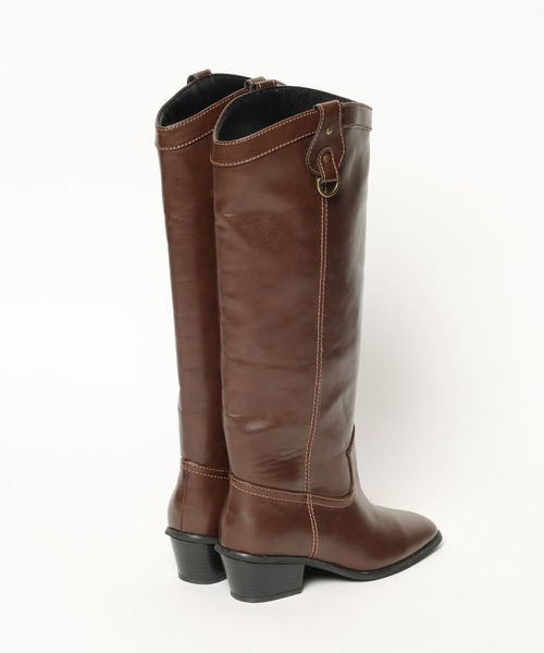 BAYFLOW（ベイフロー）の「ウエスタン風ロングブーツ（ブーツ・レディース・ブラウン/ベージュ・MEDIUM/LARGE）」の12枚目の写真