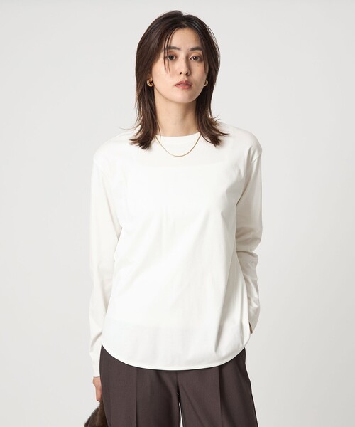 セール】ラウンドヘム スムース ロングスリーブ プルオーバー（Tシャツ
