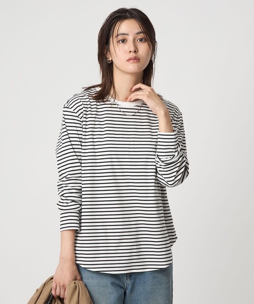 セール】ラウンドヘム スムース ロングスリーブ プルオーバー（Tシャツ