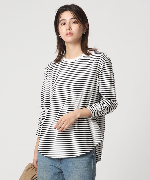 セール】ラウンドヘム スムース ロングスリーブ プルオーバー（Tシャツ