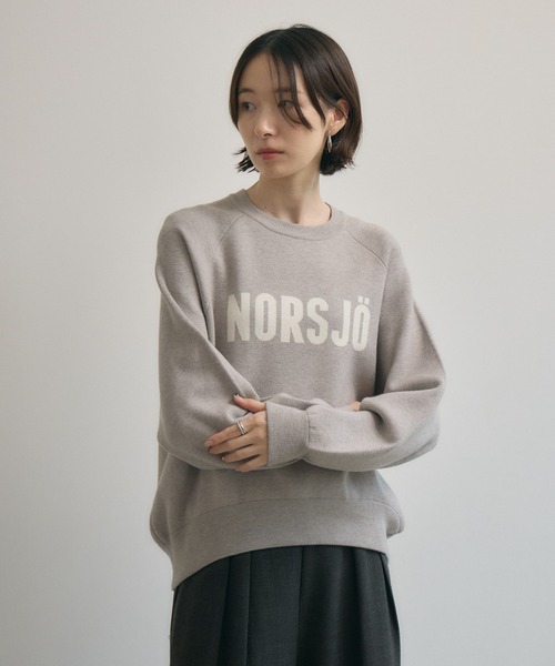 Paradise Picnic（パラダイスピクニック）の「cloche ジャガードロゴニット（ニット/セーター・レディース・グレイッシュベージュ/チャコールグレー/ブラウン・FREE）」の20枚目の写真