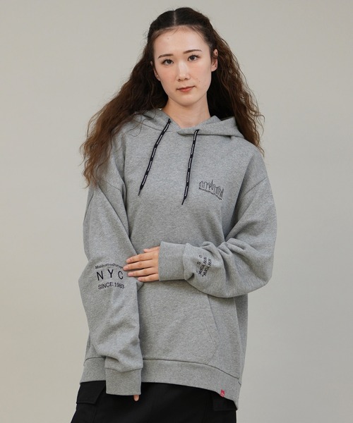 Manhattan Portage(マンハッタンポーテージ)の「Manhattan Portage/マンハッタンポーテージ パーカー MP-M599(パーカー・レディース・ブラック/ヘザーグレー/ヘザーチャコール/ピンク・S/M/L)」の3枚目の写真