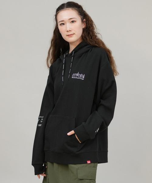 Manhattan Portage(マンハッタンポーテージ)の「Manhattan Portage/マンハッタンポーテージ パーカー MP-M599(パーカー・レディース・ブラック/ヘザーグレー/ヘザーチャコール/ピンク・S/M/L)」の2枚目の写真