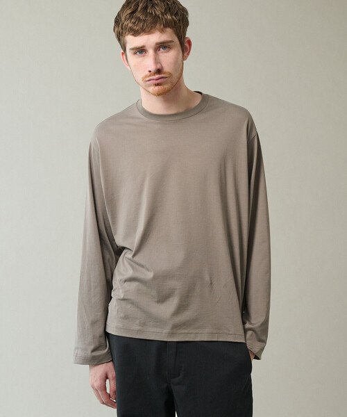 handvaerk（ハンドバーク）の「handvaerk | コットン クルーネック長袖Tシャツ MEN（Tシャツ/カットソー・メンズ・ブラック/グレー系その他/ホワイト/グレー系その他2/オートミール/ダークグレー・M/S/L/XL）」の7枚目の写真