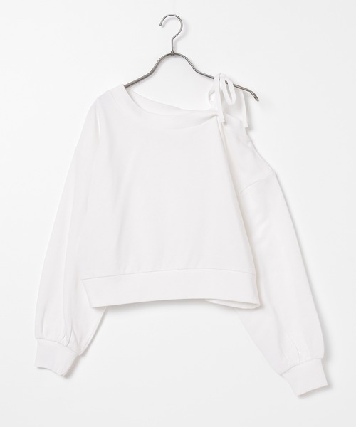 Honeys（ハニーズ）の「ワンショルゆるトップス（スウェット・レディース・杢グレー/ブラック/アイボリー/ブラウン・S/M/L）」の17枚目の写真