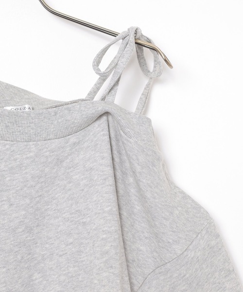 Honeys（ハニーズ）の「ワンショルゆるトップス（スウェット・レディース・杢グレー/ブラック/アイボリー/ブラウン・S/M/L）」の22枚目の写真