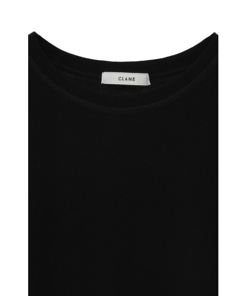 CLANE（クラネ）の「COMFORTABLE CREW NECK TOPS（Tシャツ/カットソー・レディース・ブラック/ホワイト/グレー・1/2）」の4枚目の写真