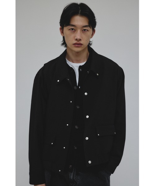 STYLEMIXER（スタイルミキサー）の「シャーリングヘムジャケット（その他アウター・メンズ・ブラック/グレー・MEDIUM/LARGE）」の4枚目の写真