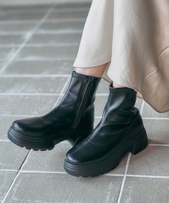 PG × Steven Alan＞ KNOCK BLACK LEATHER/シューズ（モカシン/デッキ