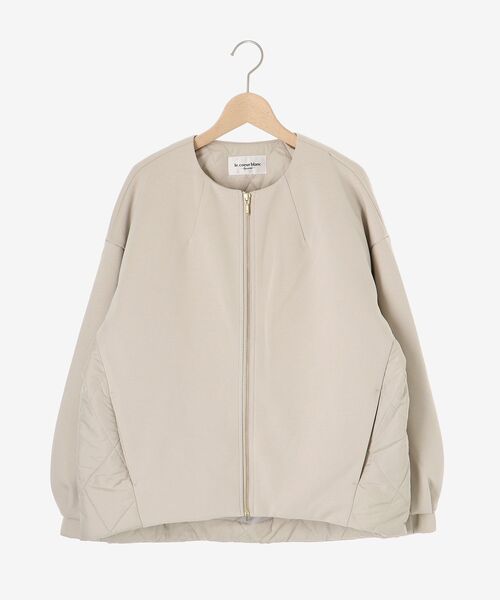 le.coeur blanc（ルクールブラン）の「ダンボール×キルトノーカラーコクーンブルゾン（ブルゾン・レディース・ブラック/グレイッシュベージュ・38）」の22枚目の写真