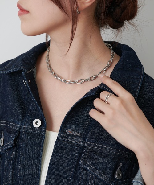 COLONY 2139（コロニートゥーワンスリーナイン）の「ボリュームチェーンネックレス（ネックレス・レディース・シルバー・FREE）」の3枚目の写真