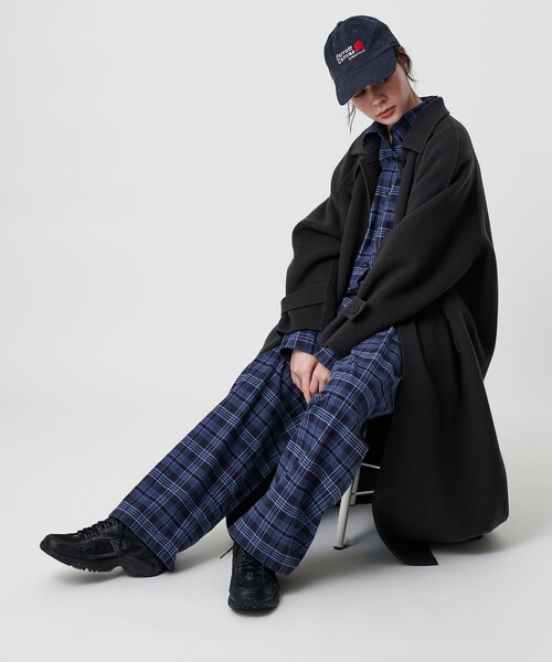 PARROTT CANVAS（パロットキャンバス）の「＜PARROTT CANVAS＞コーデュロイ パネル キャップ（キャップ・レディース・ワイン/ネイビー・FREE）」の5枚目の写真