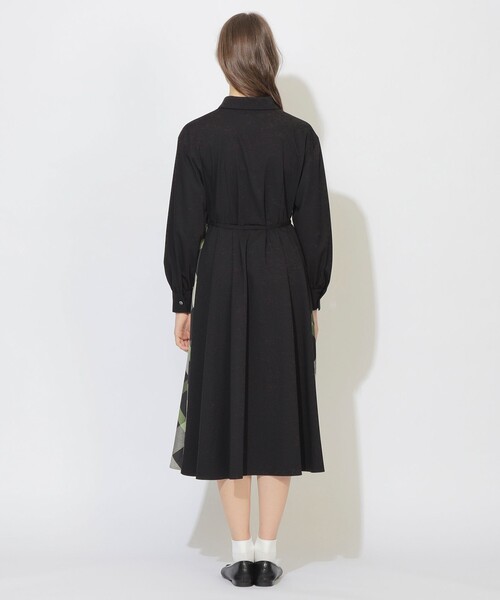 CB CRESTBRIDGE（シービークレストブリッジ）の「サイドチェック切替タックシャツワンピース（ワンピース・レディース・レッド系その他4/ブラック/ダークネイビー・S/M）」の19枚目の写真