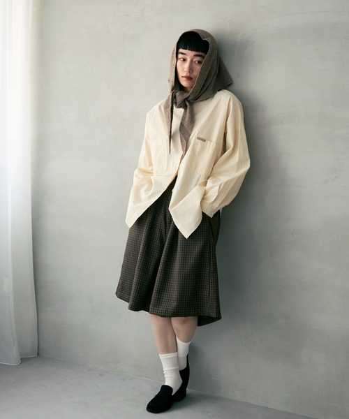 Crisp（クリスプ）の「2ポケットベーシックシャツ（シャツ/ブラウス・レディース・アイボリー/ピンク・FREE）」の5枚目の写真