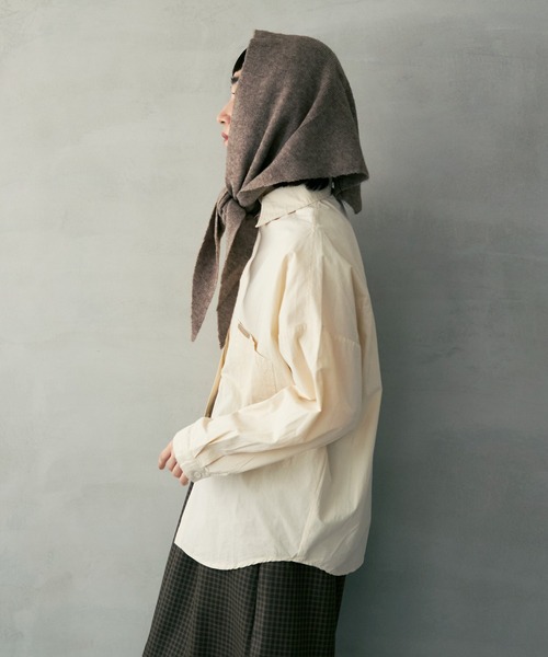 Crisp（クリスプ）の「2ポケットベーシックシャツ（シャツ/ブラウス・レディース・アイボリー/ピンク・FREE）」の7枚目の写真