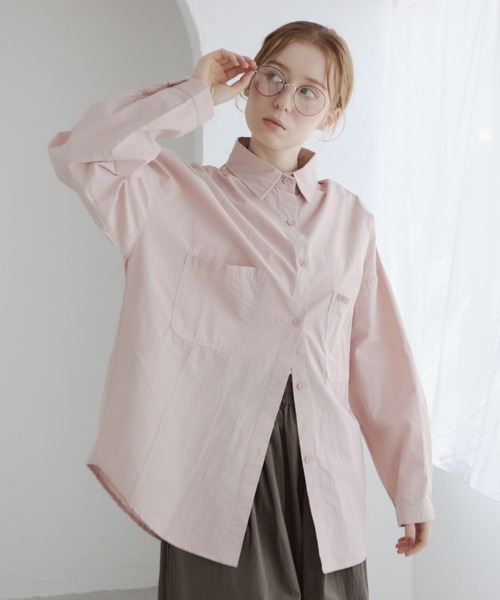 Crisp（クリスプ）の「2ポケットベーシックシャツ（シャツ/ブラウス・レディース・アイボリー/ピンク・FREE）」の14枚目の写真