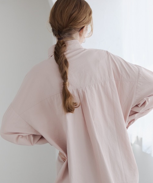 Crisp（クリスプ）の「2ポケットベーシックシャツ（シャツ/ブラウス・レディース・アイボリー/ピンク・FREE）」の15枚目の写真