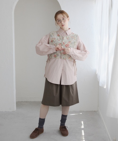 Crisp（クリスプ）の「2ポケットベーシックシャツ（シャツ/ブラウス・レディース・アイボリー/ピンク・FREE）」の17枚目の写真