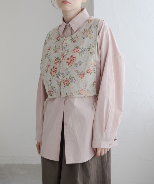 Crisp（クリスプ）の「2ポケットベーシックシャツ（シャツ/ブラウス・レディース・アイボリー/ピンク・FREE）」の18枚目の写真