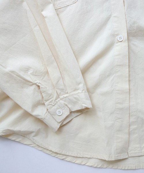 Crisp（クリスプ）の「2ポケットベーシックシャツ（シャツ/ブラウス・レディース・アイボリー/ピンク・FREE）」の21枚目の写真