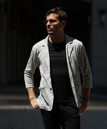 JOKER（ジョーカー）の「テレコ7分袖ジャケット メンズ テーラードジャケット 七分袖 春服 冬服（テーラードジャケット）」