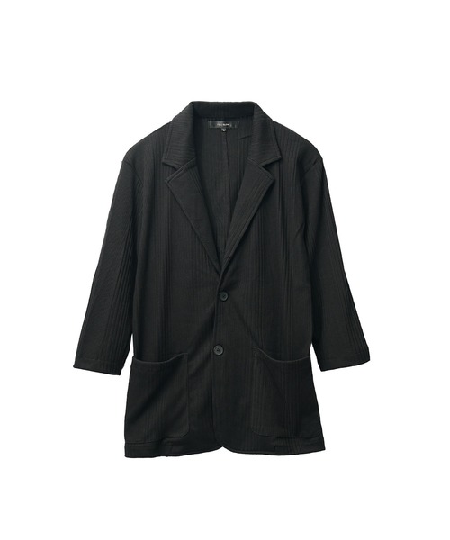 JOKER(ジョーカー)の「テレコ7分袖ジャケット メンズ テーラードジャケット 七分袖 春服 冬服(テーラードジャケット・メンズ・ホワイト/ブラック/スミクロ・XL/L/M)」の11枚目の写真