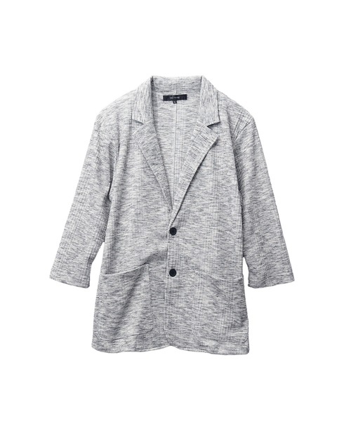 JOKER(ジョーカー)の「テレコ7分袖ジャケット メンズ テーラードジャケット 七分袖 春服 冬服(テーラードジャケット・メンズ・ホワイト/ブラック/スミクロ・XL/L/M)」の15枚目の写真