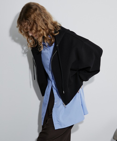 Aunt Marie's(アントマリーズ)の「クロップドZIPフーディ/パーカー(パーカー・レディース・ブラック/グレー/ホワイト・FREE)」の20枚目の写真