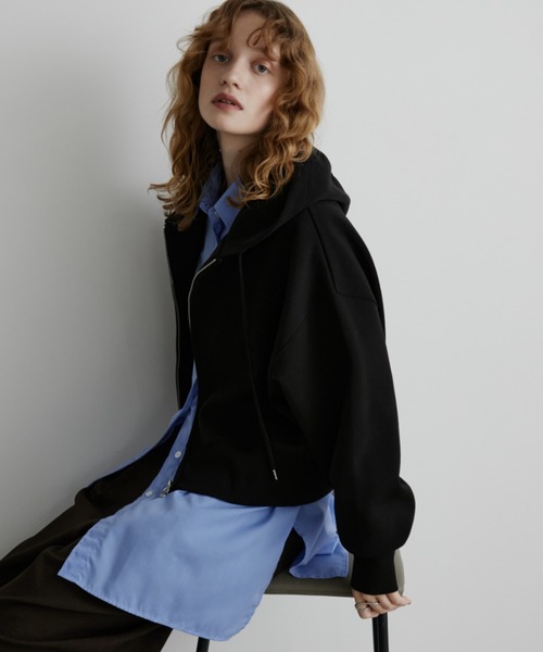 Aunt Marie's(アントマリーズ)の「クロップドZIPフーディ/パーカー(パーカー・レディース・ブラック/グレー/ホワイト・FREE)」の19枚目の写真