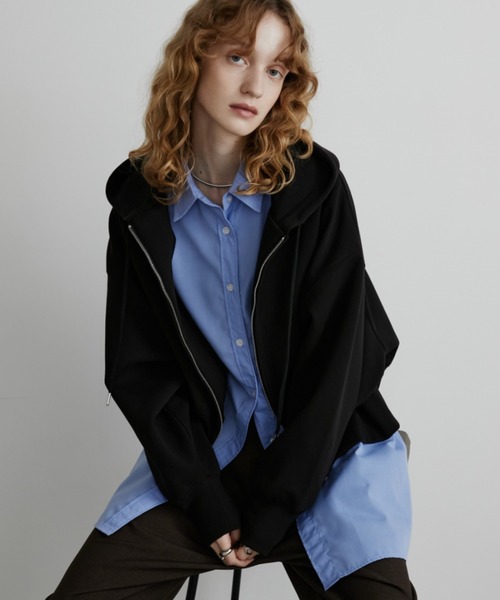 Aunt Marie's(アントマリーズ)の「クロップドZIPフーディ/パーカー(パーカー・レディース・ブラック/グレー/ホワイト・FREE)」の17枚目の写真