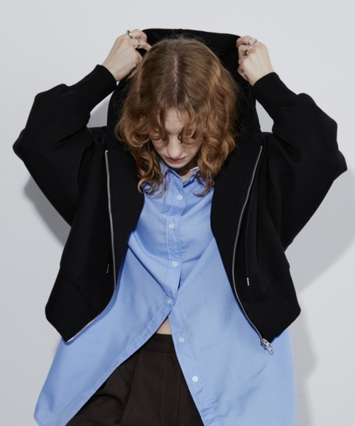 Aunt Marie's(アントマリーズ)の「クロップドZIPフーディ/パーカー(パーカー・レディース・ブラック/グレー/ホワイト・FREE)」の21枚目の写真