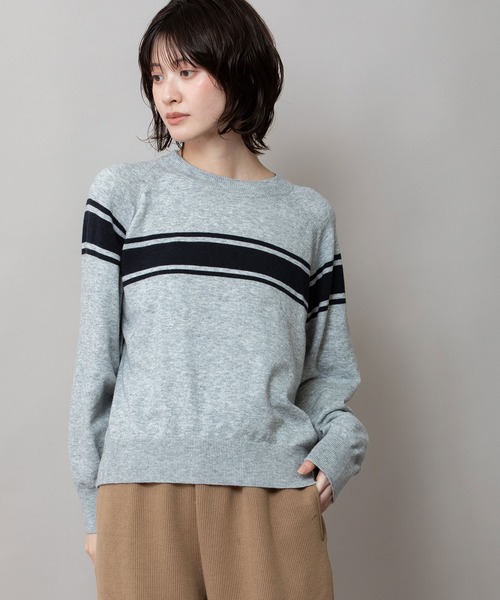 Munich（ミューニック）の「12GG天竺編みソフトニットラインプルオーバー（ニット/セーター・レディース・ベージュ/グレー/ブラック・FREE）」の10枚目の写真