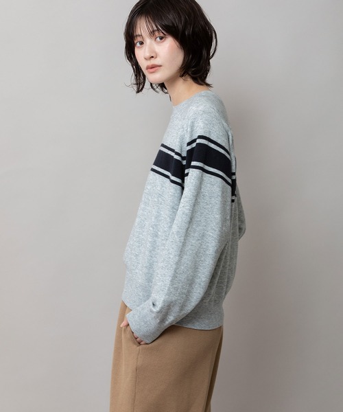 Munich（ミューニック）の「12GG天竺編みソフトニットラインプルオーバー（ニット/セーター・レディース・ベージュ/グレー/ブラック・FREE）」の11枚目の写真