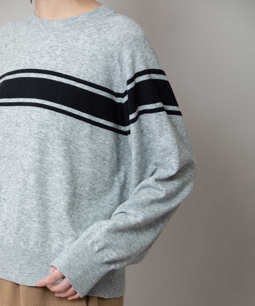 Munich（ミューニック）の「12GG天竺編みソフトニットラインプルオーバー（ニット/セーター・レディース・ベージュ/グレー/ブラック・FREE）」の17枚目の写真