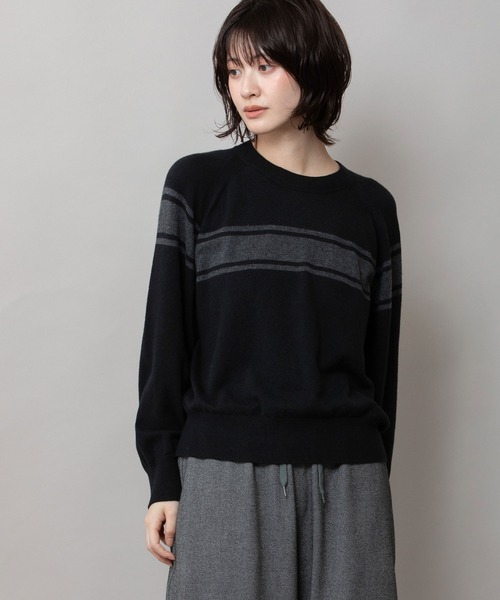 Munich（ミューニック）の「12GG天竺編みソフトニットラインプルオーバー（ニット/セーター・レディース・ベージュ/グレー/ブラック・FREE）」の19枚目の写真