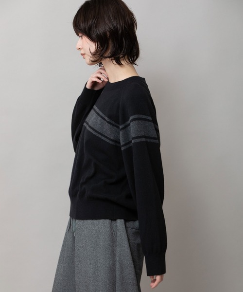 Munich（ミューニック）の「12GG天竺編みソフトニットラインプルオーバー（ニット/セーター・レディース・ベージュ/グレー/ブラック・FREE）」の20枚目の写真