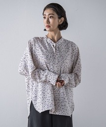 幾何ドット柄ブリントブラウス≪洗濯機で洗える≫（シャツ/ブラウス