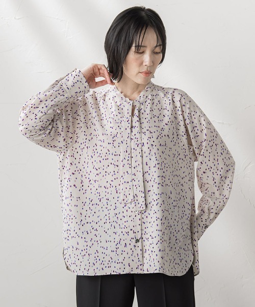 la.f…(ラエフ)の「カラフルドットブラウス≪洗濯機で洗える≫(シャツ/ブラウス・レディース・ブラック系その他/アイボリー・9号/7号)」の5枚目の写真