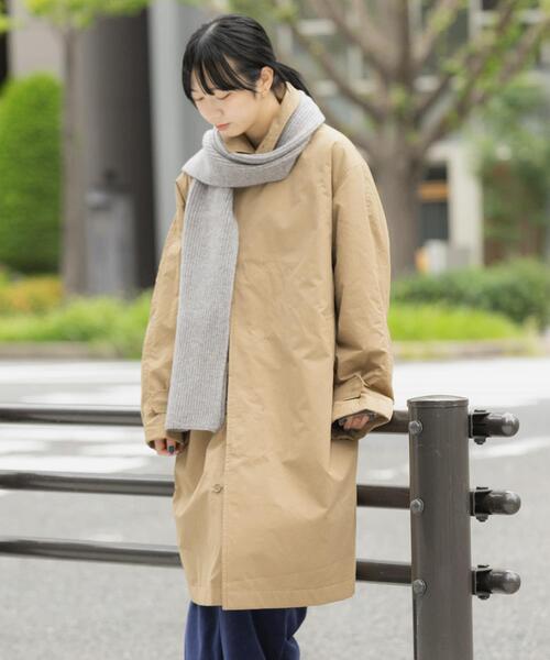 ✨美品✨定価2.7万 エカル 撥水中綿ステンカラーコート 24AW ベージュ EKAL（エカル） ステンカラーコート コート 撥水中綿ステンカラー