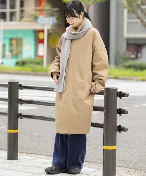 EKAL（エカル）の「撥水中綿ステンカラーコート（ステンカラーコート・レディース・ベージュ系その他/ブラック・ONE）」の8枚目の写真
