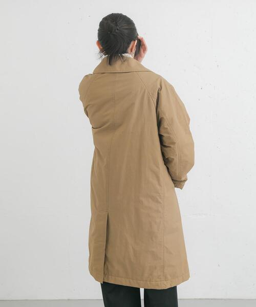 EKAL（エカル）の「撥水中綿ステンカラーコート（ステンカラーコート・レディース・ベージュ系その他/ブラック・ONE）」の12枚目の写真