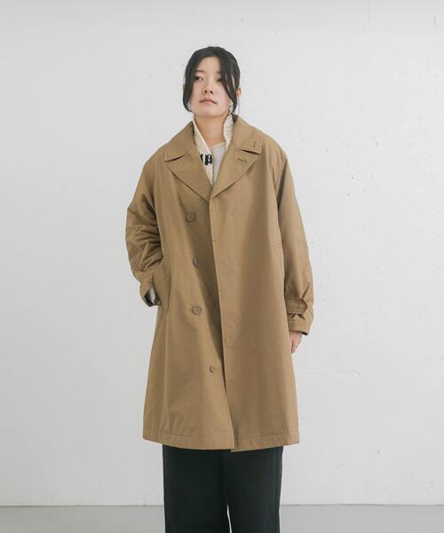 EKAL（エカル）の「撥水中綿ステンカラーコート（ステンカラーコート・レディース・ベージュ系その他/ブラック・ONE）」の14枚目の写真